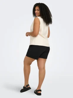 Hot CARSANIA Mellemhøj talje Regular fit Shorts Dame Shorts