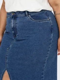 Best CARSIRI Nederdel Midinederdel Dame Nederdele|Double Denim