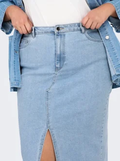 Clearance CARSIRI Nederdel Midinederdel Dame Nederdele|Double Denim