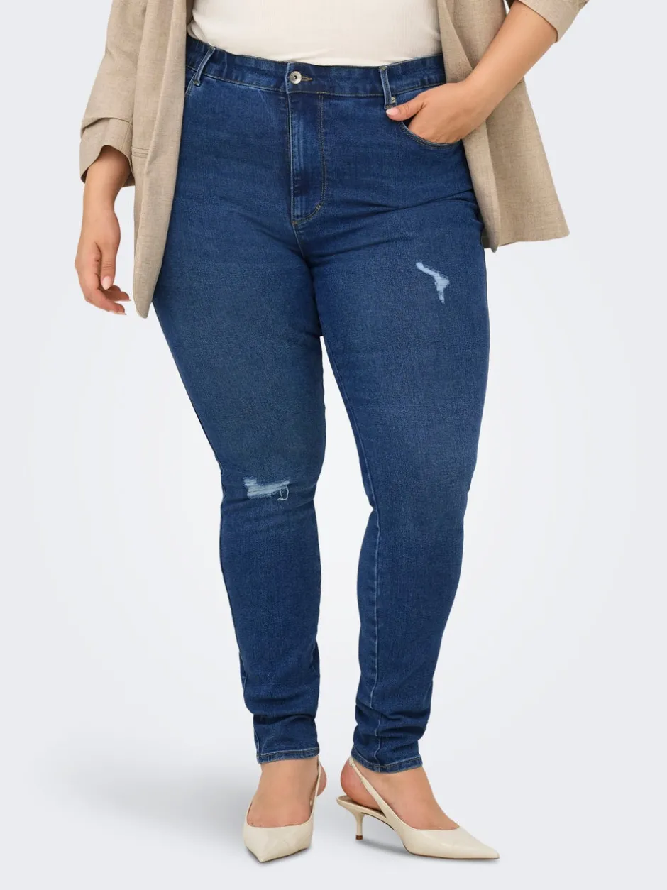 Hot CARSNOW Høj talje Skinny fit Jeans Dame Jeans|Jeans