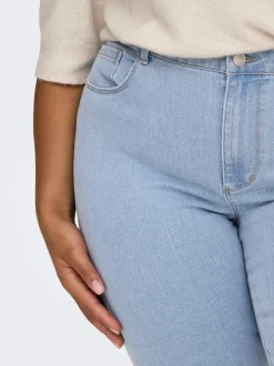 Discount CARSNOW Høj talje Straight fit Jeans Dame Jeans|Jeans