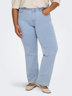 Discount CARSNOW Høj talje Straight fit Jeans Dame Jeans|Jeans
