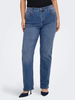 Discount CARSNOW Høj talje Straight fit Jeans Dame Jeans|Jeans