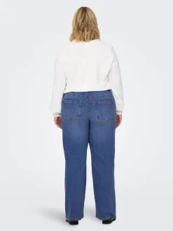 Hot CARSNOW Høj talje Wide leg fit Jeans Dame Jeans|Jeans
