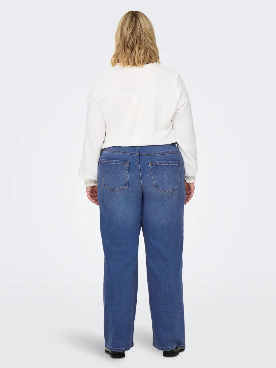 Hot CARSNOW Høj talje Wide leg fit Jeans Dame Jeans|Jeans