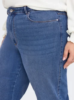 Hot CARSNOW Høj talje Wide leg fit Jeans Dame Jeans|Jeans