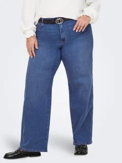 Hot CARSNOW Høj talje Wide leg fit Jeans Dame Jeans|Jeans