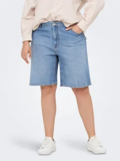 Clearance CARSONNY Høj talje Regular fit Denim-shorts Dame Shorts