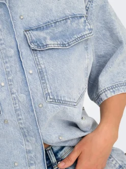 Discount CARSOPHIE Denim-skjorte Dame Double Denim|Skjorter