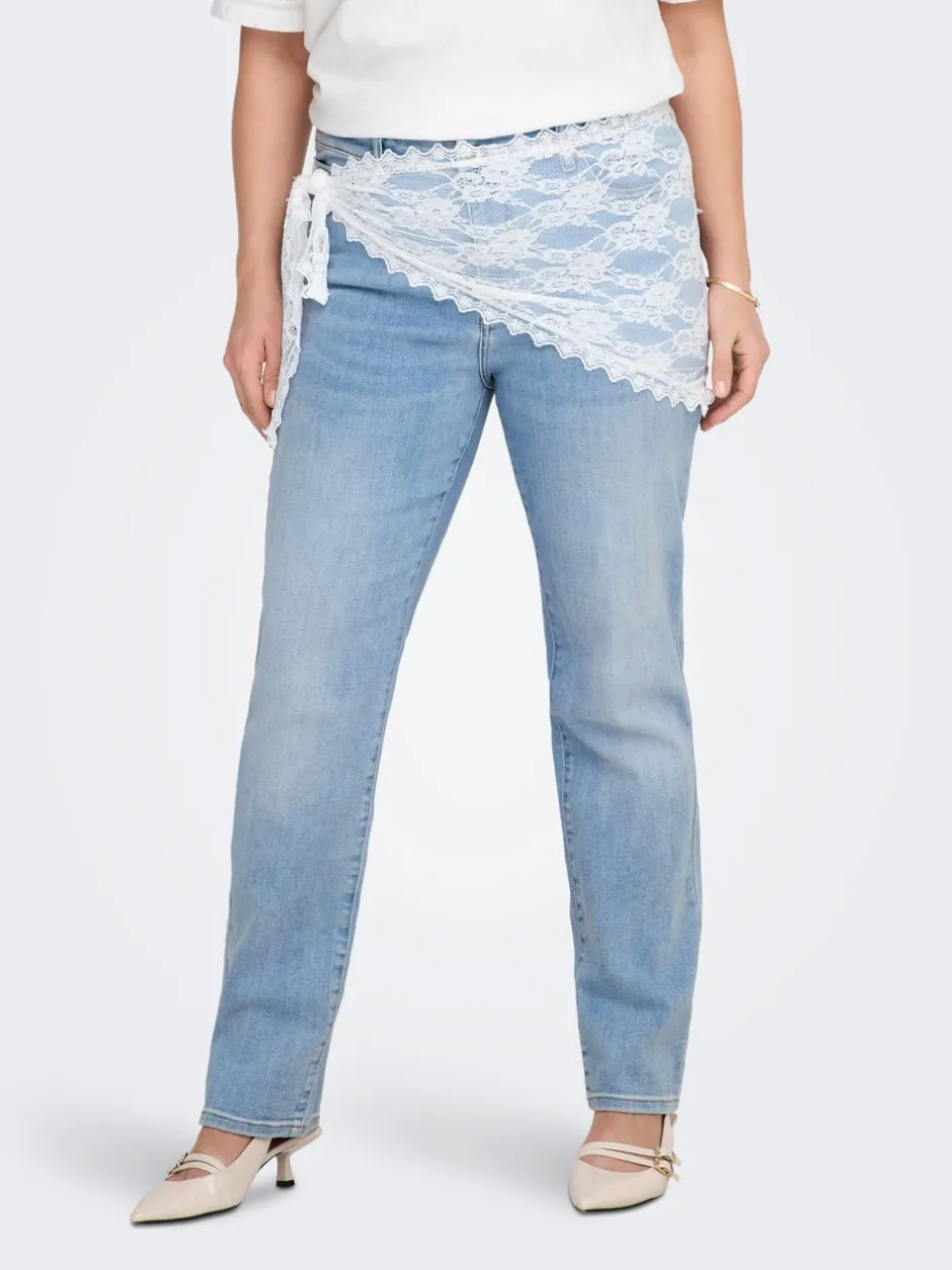 Hot CARSUI Mellemhøj talje Slim fit Jeans Dame Jeans|Jeans