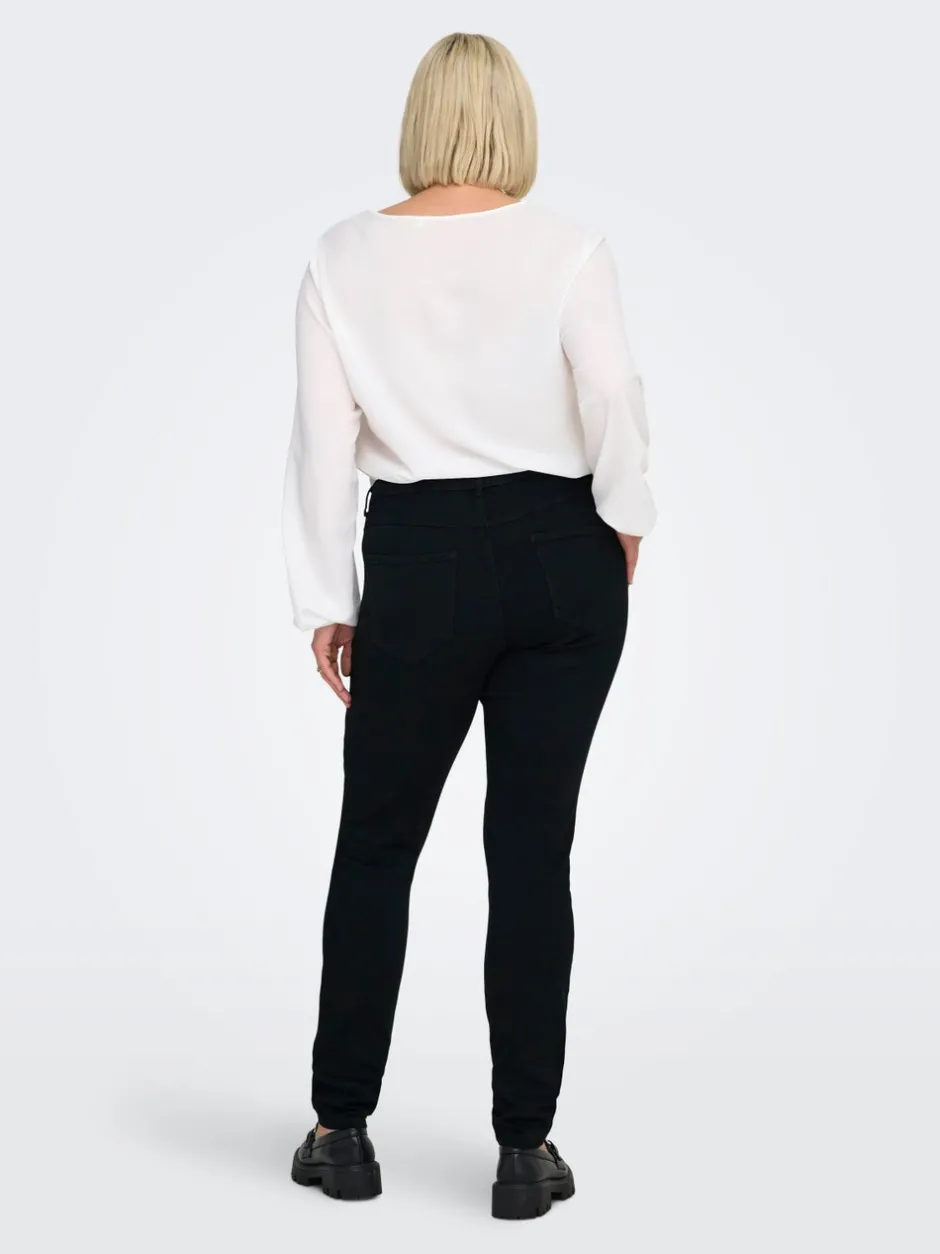 Outlet CARTHUNDER Mellemhøj talje Skinny fit Jeans Dame Jeans|Jeans