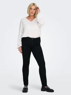 Outlet CARTHUNDER Mellemhøj talje Skinny fit Jeans Dame Jeans|Jeans