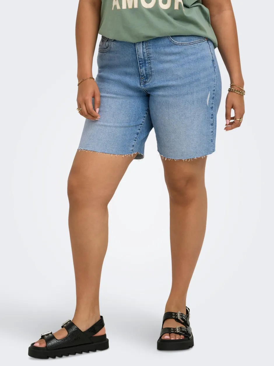 Hot CARTOKYO Høj talje Regular fit Denim-shorts Dame Shorts