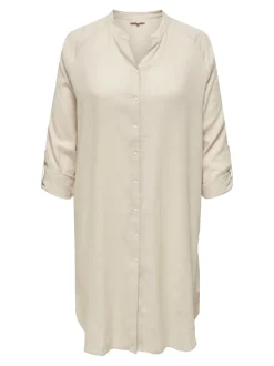 Clearance CARTOKYO Hør Midikjole Dame Kjoler