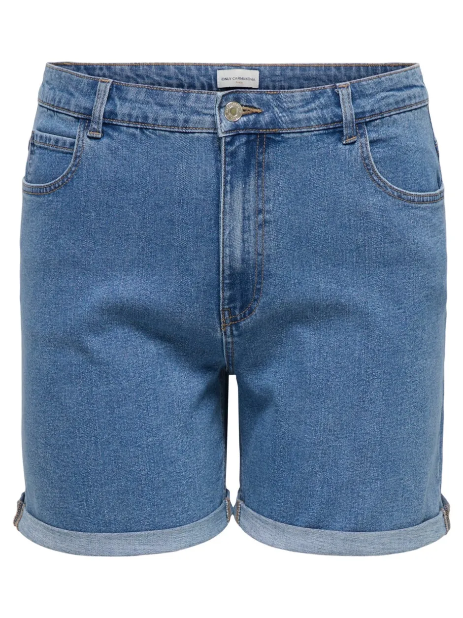 Best CARVEGA Høj talje Regular fit Denim-shorts Dame Shorts