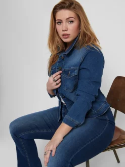 CARWESPA Denimjakke Dame Jakker Og Frakker|Double Denim