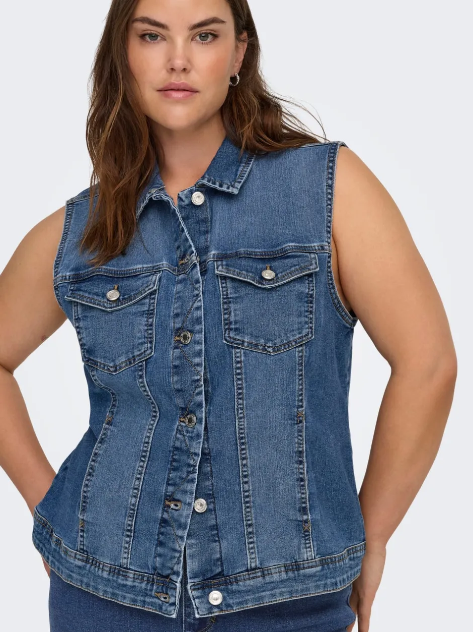 Sale CARWESPA Trench waistcoat Dame Jakker Og Frakker|Double Denim