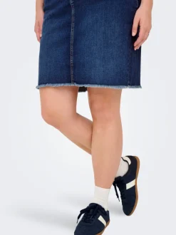 Sale CARWILLY Denim Denim-nederdel Midinederdel Dame Nederdele|Denimnederdele