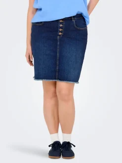 Sale CARWILLY Denim Denim-nederdel Midinederdel Dame Nederdele|Denimnederdele
