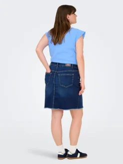 Sale CARWILLY Denim Denim-nederdel Midinederdel Dame Nederdele|Denimnederdele
