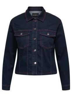 Clearance CARWILLY Denimjakke Dame Jakker Og Frakker|Double Denim