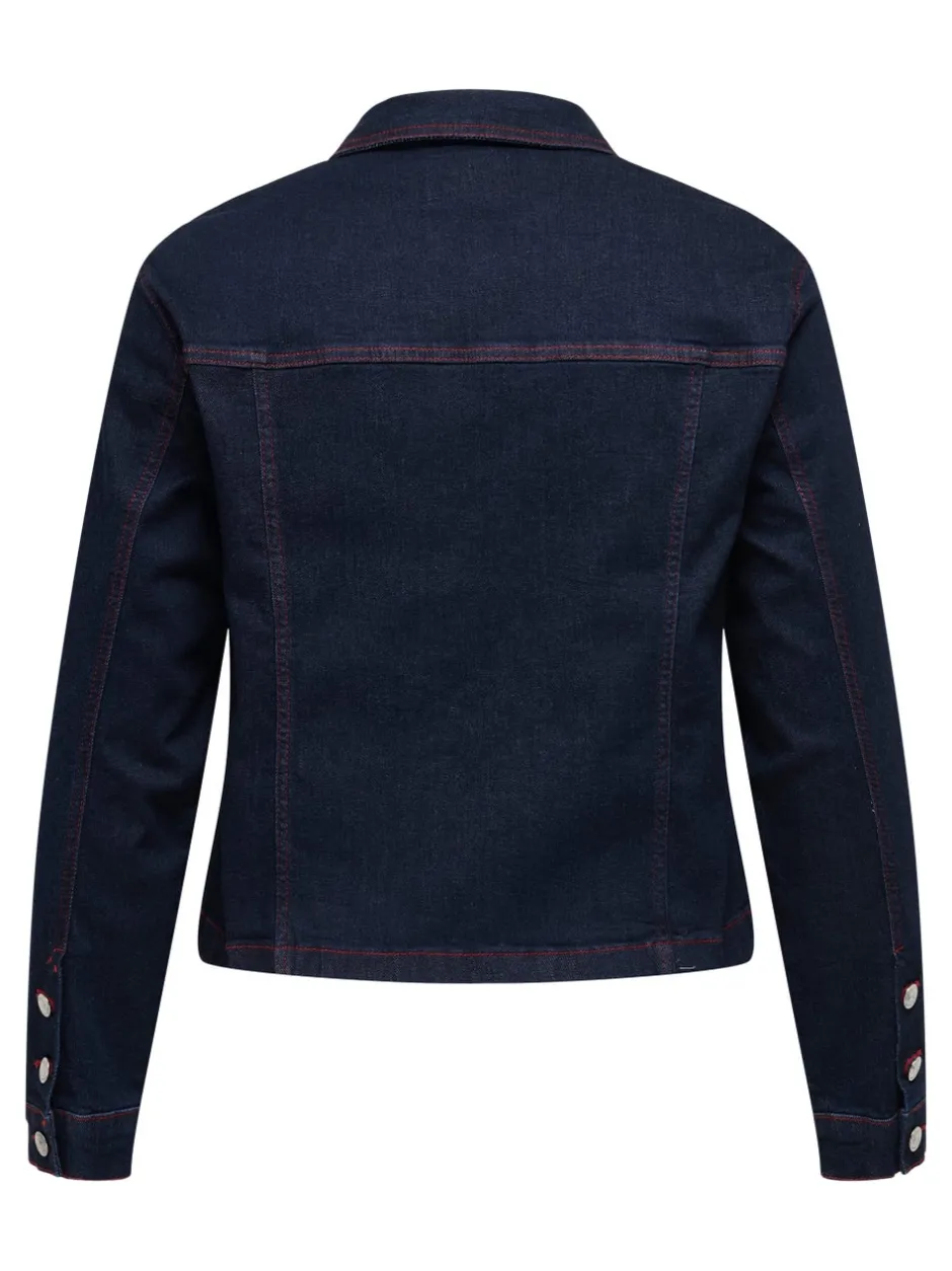 Clearance CARWILLY Denimjakke Dame Jakker Og Frakker|Double Denim