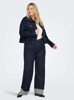 Clearance CARWILLY Denimjakke Dame Jakker Og Frakker|Double Denim