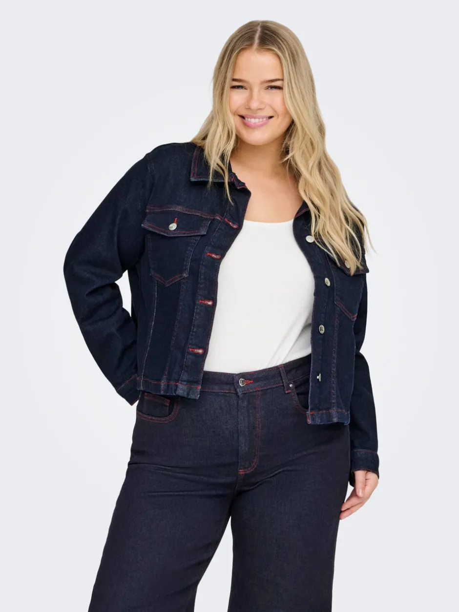 Clearance CARWILLY Denimjakke Dame Jakker Og Frakker|Double Denim