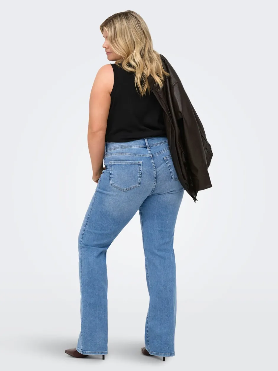 New CARWILLY Høj talje Flared fit Jeans Dame Jeans|Jeans