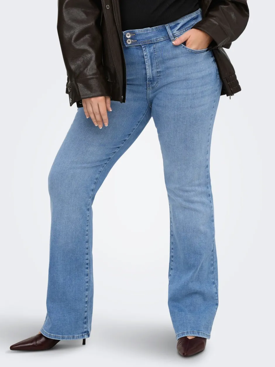 New CARWILLY Høj talje Flared fit Jeans Dame Jeans|Jeans
