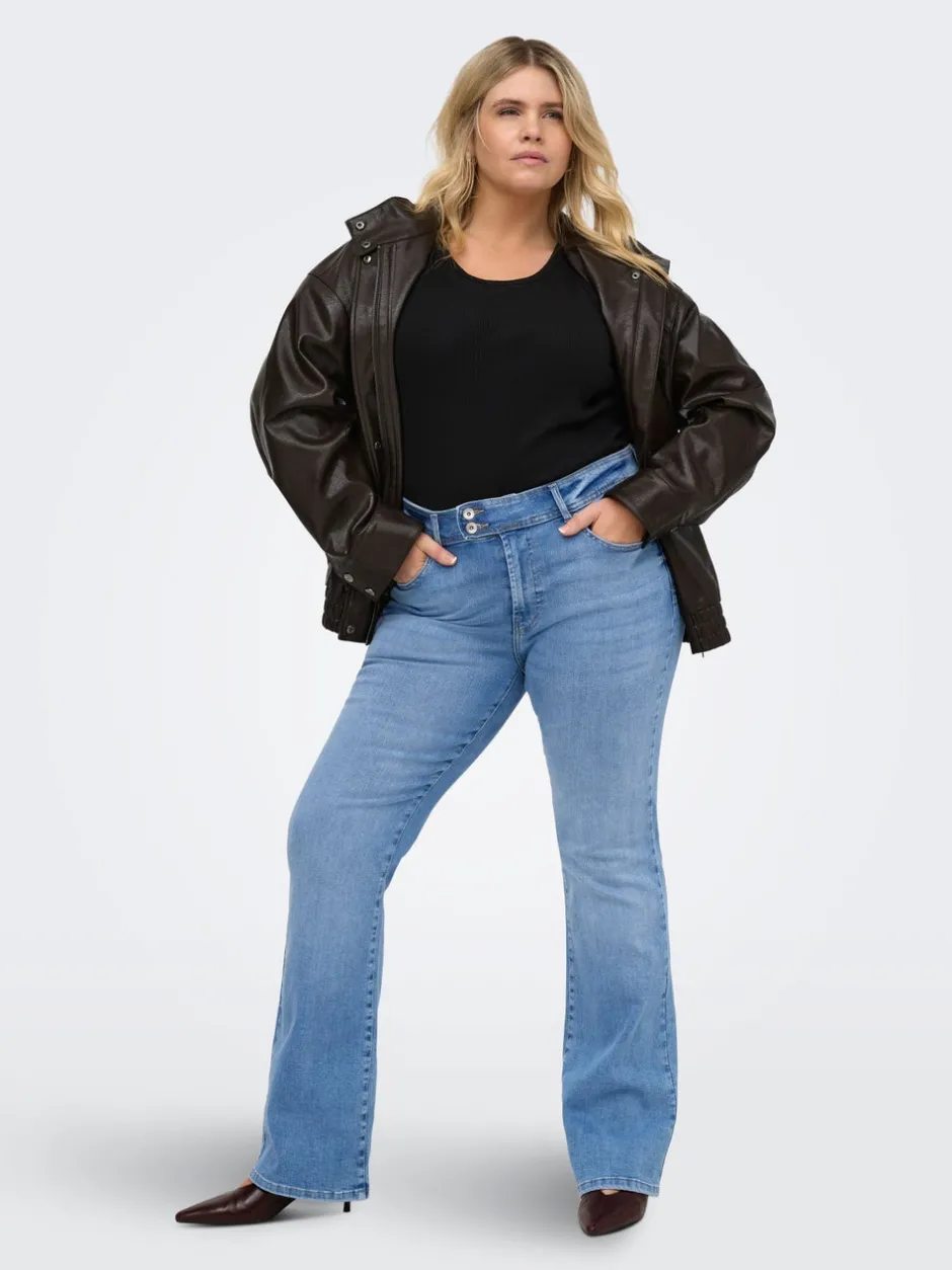 New CARWILLY Høj talje Flared fit Jeans Dame Jeans|Jeans