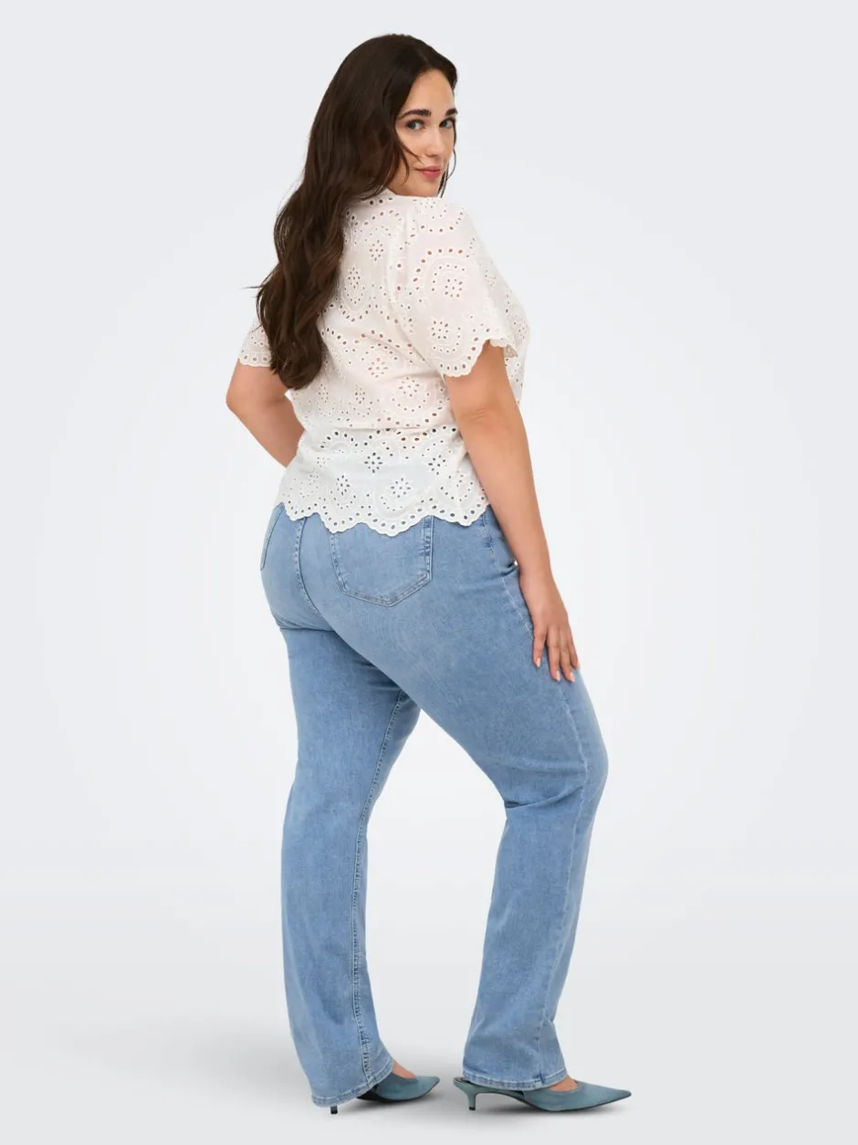 Clearance CARWILLY Høj talje Straight fit Jeans Dame Jeans|Jeans