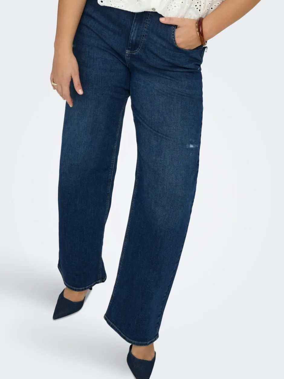 Online CARWILLY Høj talje Wide leg fit Jeans Dame Jeans|Jeans