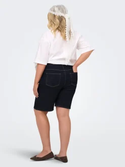Sale CARWILLY Høj talje Wide leg fit Denim-shorts Dame Shorts