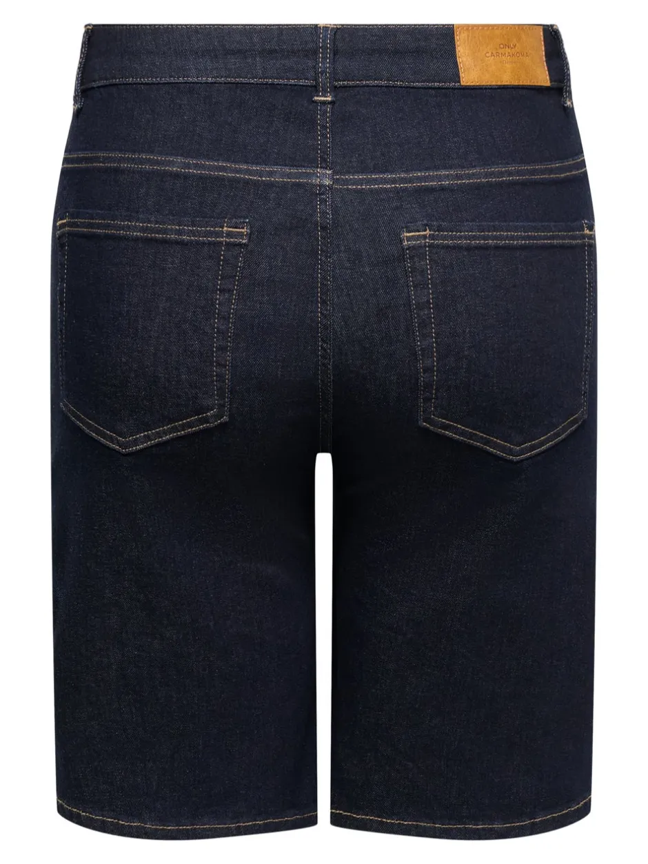 Sale CARWILLY Høj talje Wide leg fit Denim-shorts Dame Shorts