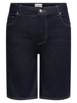 Sale CARWILLY Høj talje Wide leg fit Denim-shorts Dame Shorts