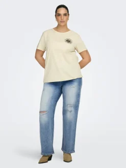 Best CARWILLY Høj talje Wide leg fit Jeans Dame Jeans|Jeans