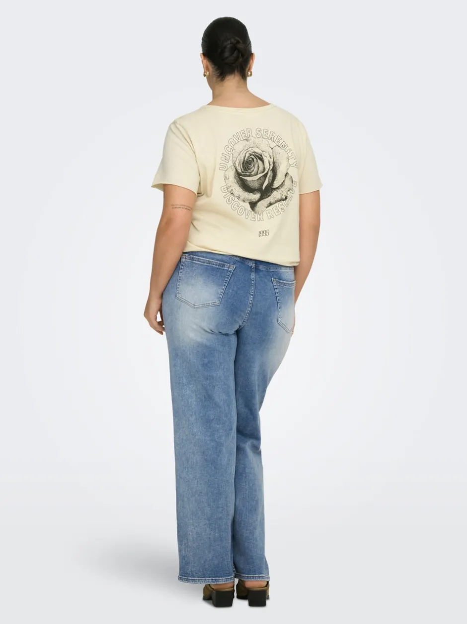 Best CARWILLY Høj talje Wide leg fit Jeans Dame Jeans|Jeans