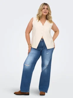 Outlet CARWILLY Høj talje Wide leg fit Jeans Dame Jeans|Jeans