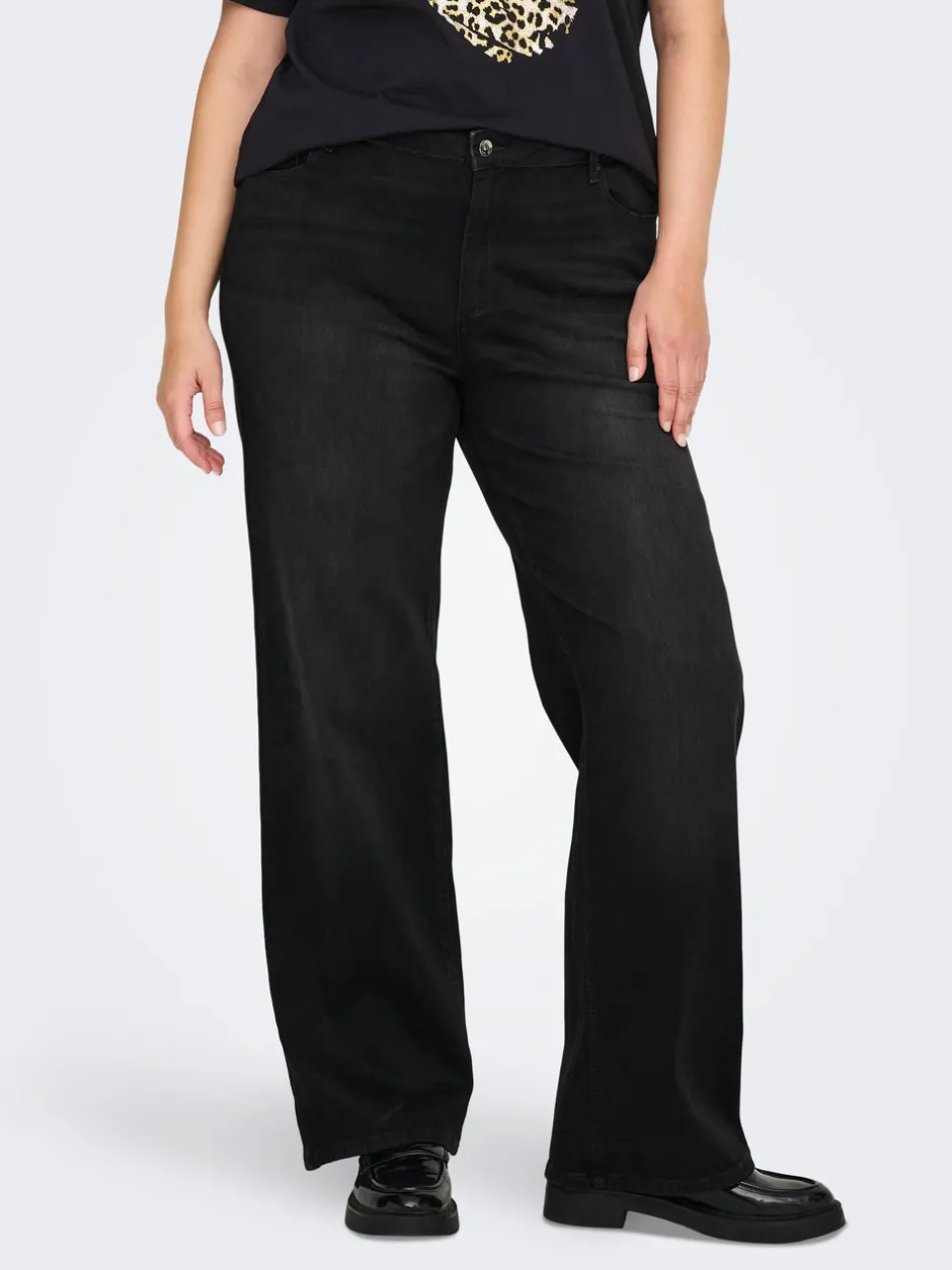 Hot CARWILLY Høj talje Wide leg fit Jeans Dame Jeans|Jeans