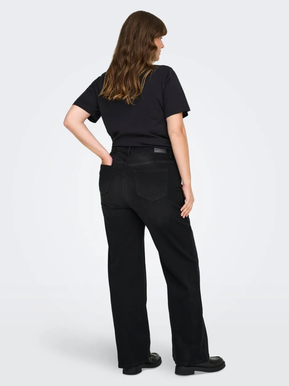 Hot CARWILLY Høj talje Wide leg fit Jeans Dame Jeans|Jeans