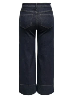 Discount CARWILLY Høj talje Wide leg fit Cropped Jeans Dame Jeans|Jeans