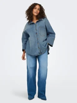 Best CARWILLY Høj talje Wide leg fit Jeans Dame Jeans|Jeans