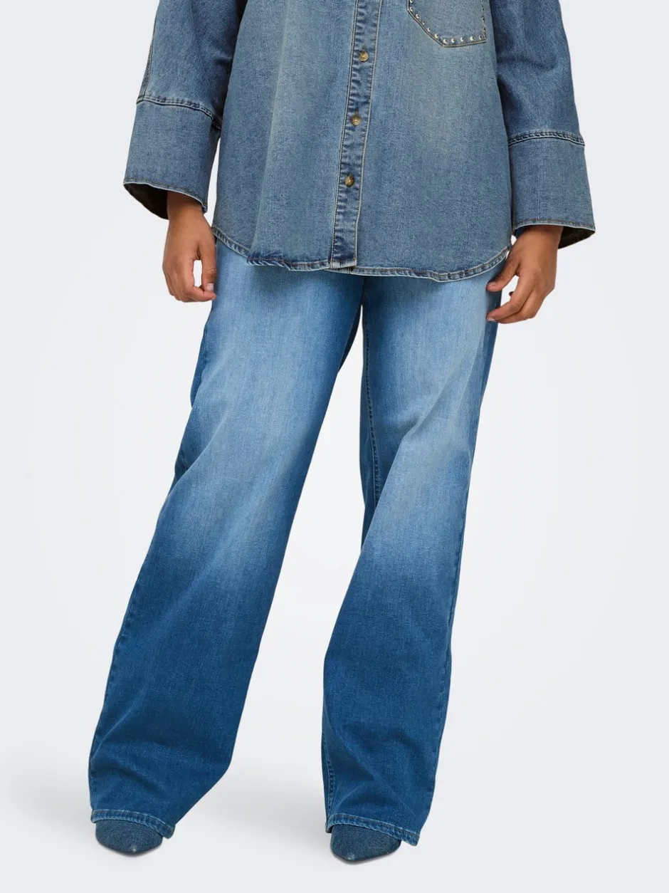 Best CARWILLY Høj talje Wide leg fit Jeans Dame Jeans|Jeans