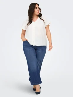 New CARWILLY Høj talje Wide leg fit Cropped Jeans Dame Jeans|Jeans