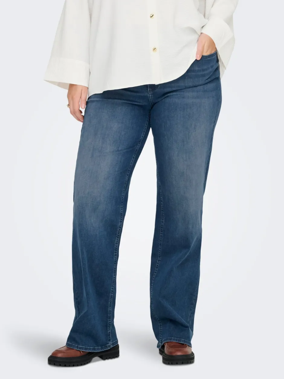Discount CARWILLY Høj talje Wide leg fit Jeans Dame Jeans|Jeans