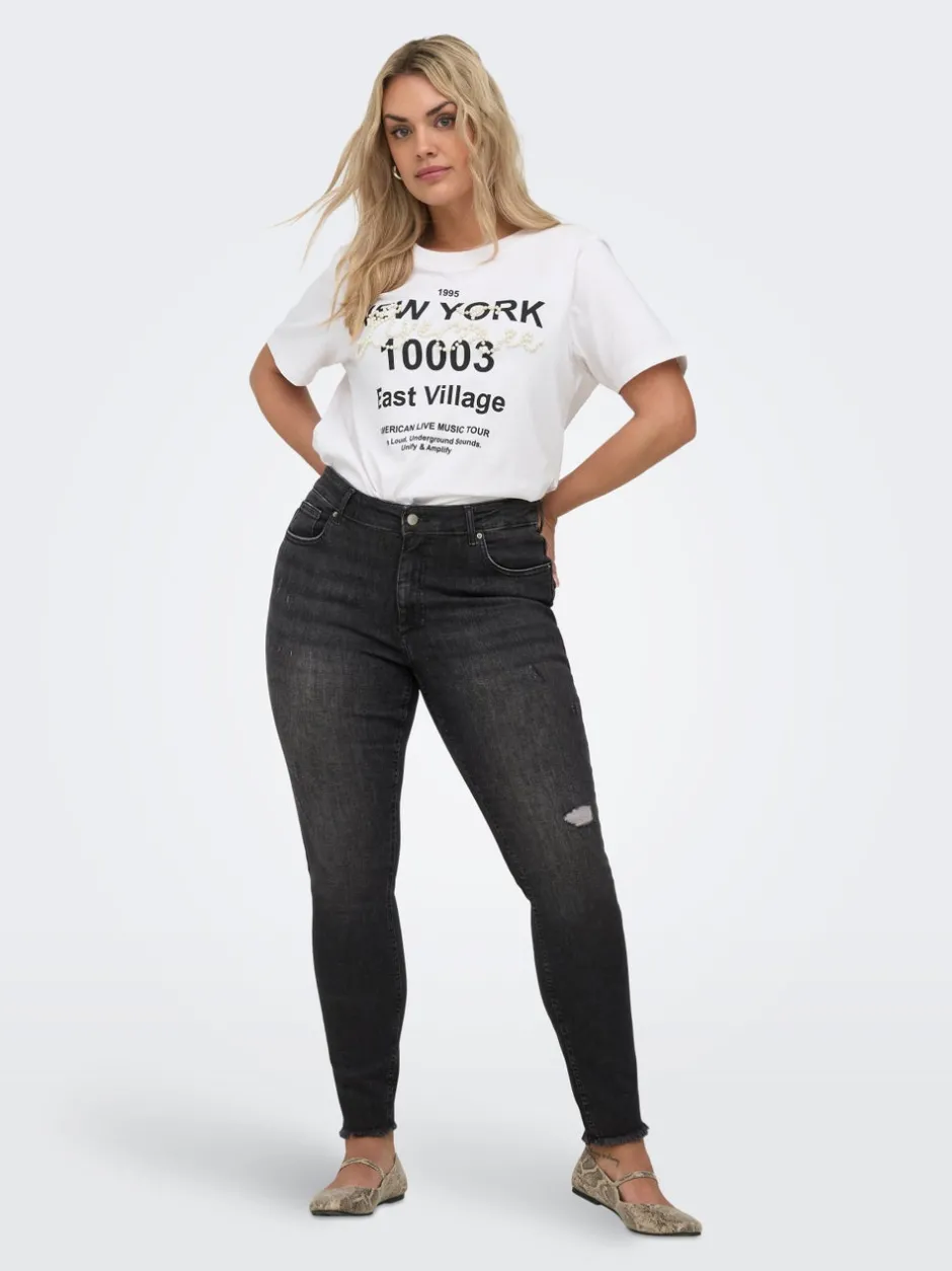 CARWILLY Mellemhøj talje Skinny fit Ankellængde Jeans Dame Jeans|Jeans