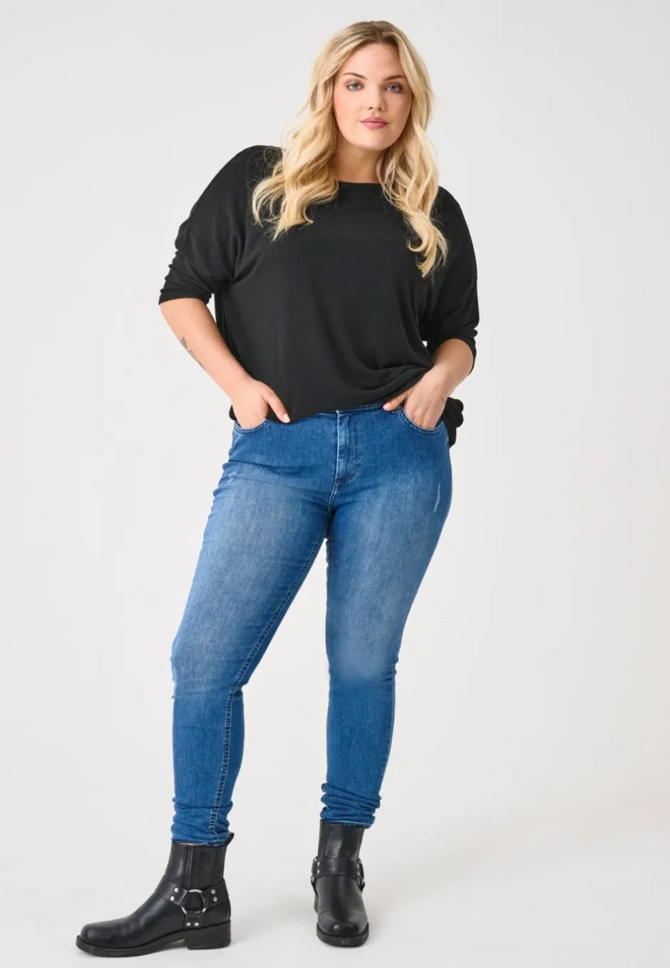Outlet CARWILLY Mellemhøj talje Skinny fit Jeans Dame Jeans|Jeans