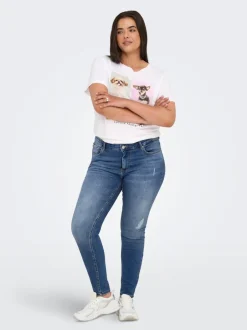 Sale CARWILLY Mellemhøj talje Skinny fit Ankellængde Jeans Dame Jeans|Jeans