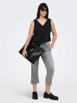 Outlet CARWILLY Sweet flared fit Cropped Jeans Dame Jeans|Jeans